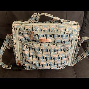 JuJuBe BFF rose colored glass diaper bag